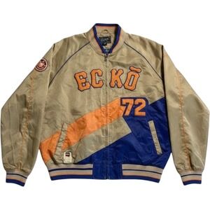 Vintage Ecko Unltd Track Jacket Mens 2XL Tan Blue Orange Y2K Streetwear 72
